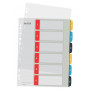 Leitz 12460000 Separadores A4 numéricos, 1-10, polipropileno, cinzento