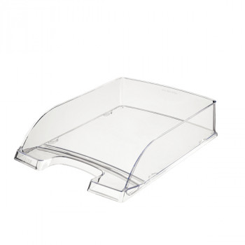 LEITZ Bandeja de correspondência Transparent Plus, DIN A4, poliestireno cristalino, alto brilho, empilhável vertical ou desencontrada 5226-00-02