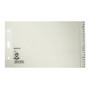 Leitz Separadores Manila A-Z, A5 horizontal, 20 divisórias, cinzento, 100 g/m², furação 80 mm com furos reforçados (1206-00-85)