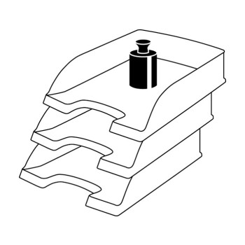 LEITZ Plus bandeja de correspondência standard A4 branco, poliestireno, empilhável, pack de 5 (5227-00-01)