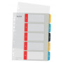 Leitz 12400000 Índice numérico, A4, 10 separadores, polipropileno, separadores cinzentos, corpo transparente, furação universal