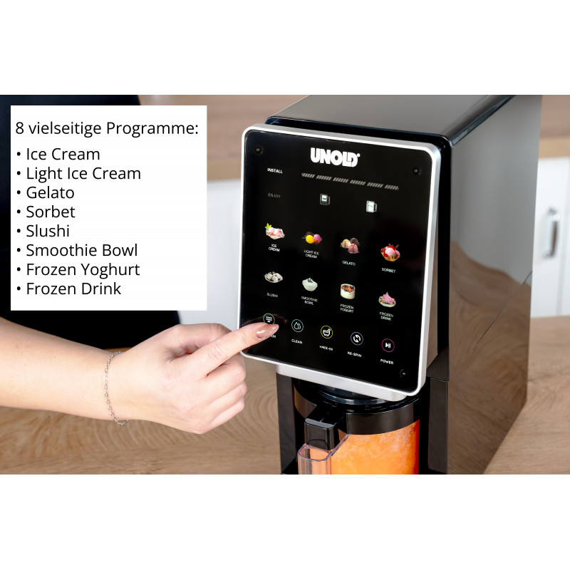 Unold 48805 Cream Dream Máquina de gelados 0,5 L, preta