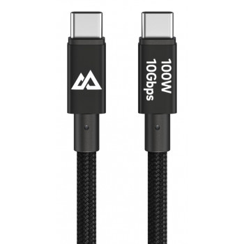 BLACK ROCK cabo de carregamento e dados USB-C para USB-C, 100 W Power Delivery, 10 Gbit/s, 1,2 m, preto 00201765