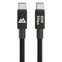 Cabo USB-C para USB-C Black Rock 60W 5Gbps 1,2m preto 00201764