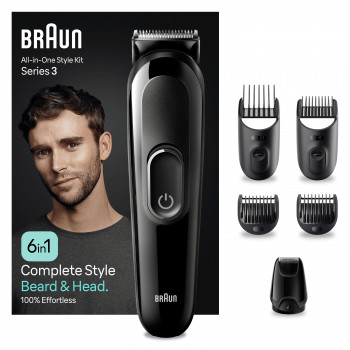 Braun All-in-One Style Kit MGK3420 Conjunto multigrooming, aparador de precisão para barba e cabelo 4210201446774