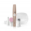 Braun FaceSpa Pro 921 Depiladora facial 3 em 1, escova de limpeza e aparelho de tonificação, bronze-branco