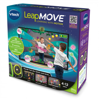 VTech LeapMOVE Monitor de fitness para crianças com jogos e desafios, LCD a cores, resistente a salpicos, recarregável, azul/verde 80-618704