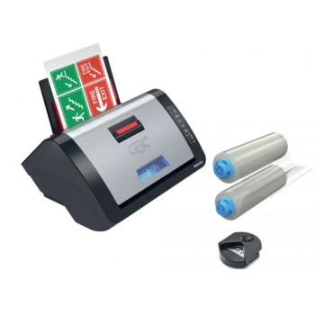 Conjunto de plastificadora GBC Velocity A4 com 10 bolsas, plastificação a quente, 2 rolos, anti-encravamento, preto 4410076