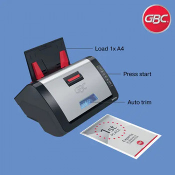 Conjunto de plastificadora GBC Velocity A4 com 10 bolsas, plastificação a quente, 2 rolos, anti-encravamento, preto 4410076