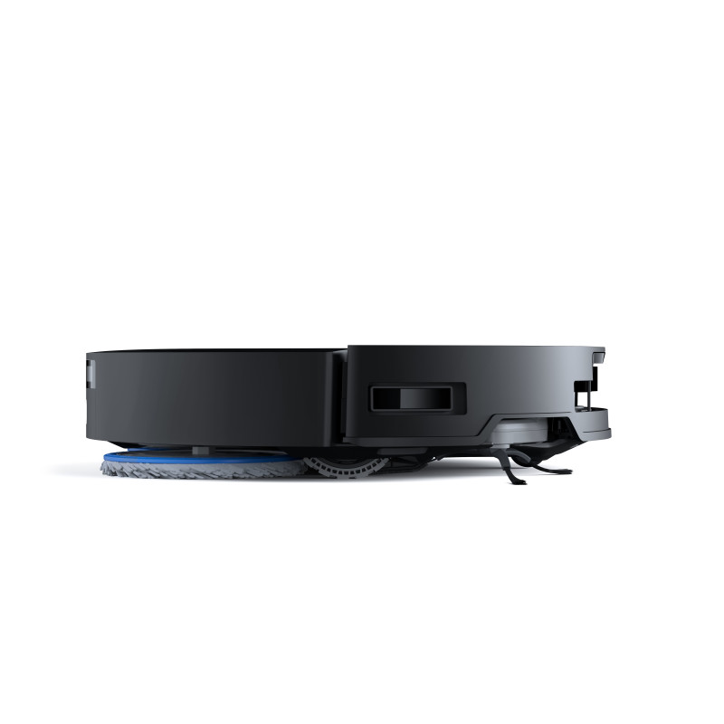 Robô aspirador Ecovacs Deebot T50 Omni com estação de esvaziamento, 8000 Pa de potência de aspiração, limpeza com mopa de água quente, TrueMapping 2.0, AIVI 3D 2.0, preto DDX57