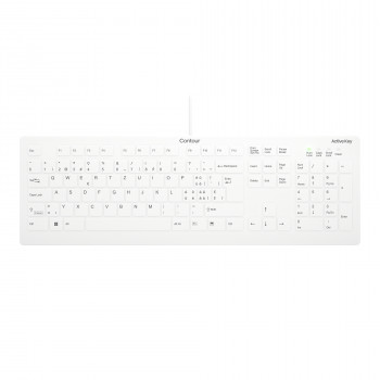 CHERRY DIGITAL HEALTH Active Key AK-C8112 Teclado médico lavável, tamanho completo, USB, QWERTZ, branco AK-C8112-US-W/CH