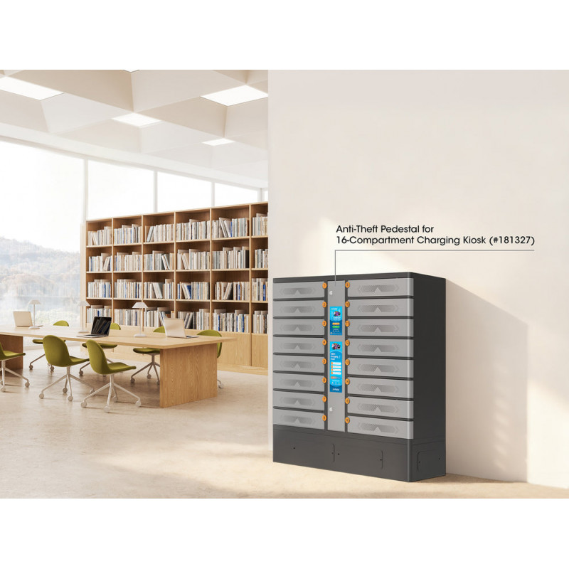 Base anti-roubo MANHATTAN para armário de carregamento de 16 baías, preto 181358