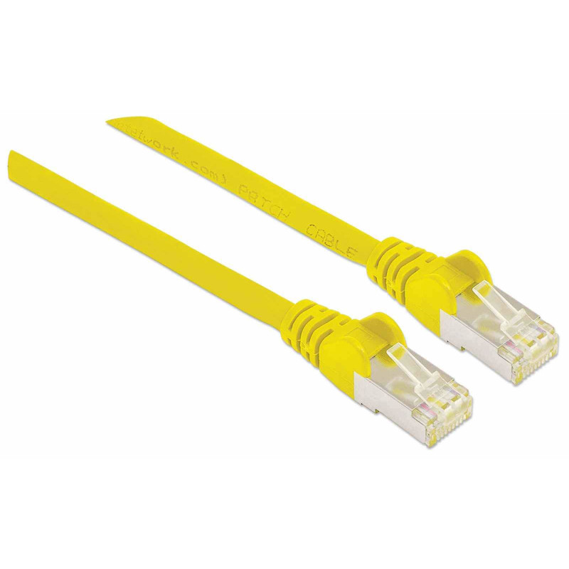 Cabo de rede Cat.7 SFTP Intellinet High Performance, 15 m, ficha RJ-45 para ficha RJ-45, amarelo, sem halogéneos, snagless 741125