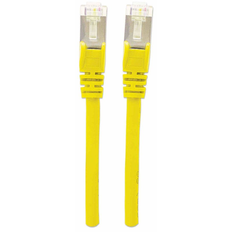 Cabo de rede Cat.7 SFTP Intellinet High Performance, 15 m, ficha RJ-45 para ficha RJ-45, amarelo, sem halogéneos, snagless 741125
