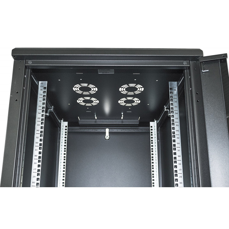 Intellinet Armário de parede 22U 19 polegadas preto RAL 9005, 600x600x1080 mm 713603
