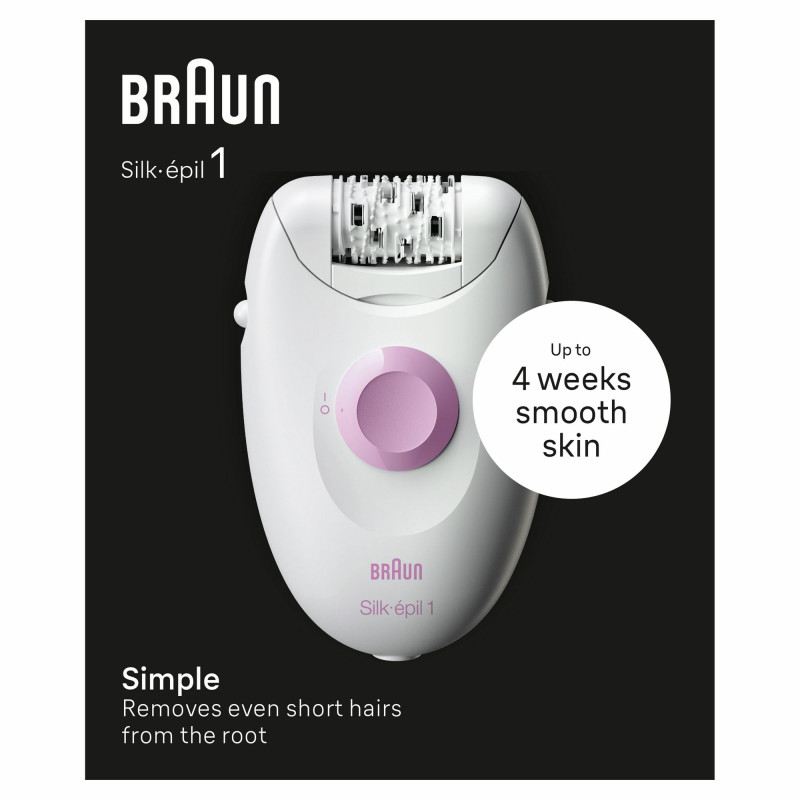 Braun Silk-épil 1 SE1-000 Depiladora (branco/rosa) 7500435224949