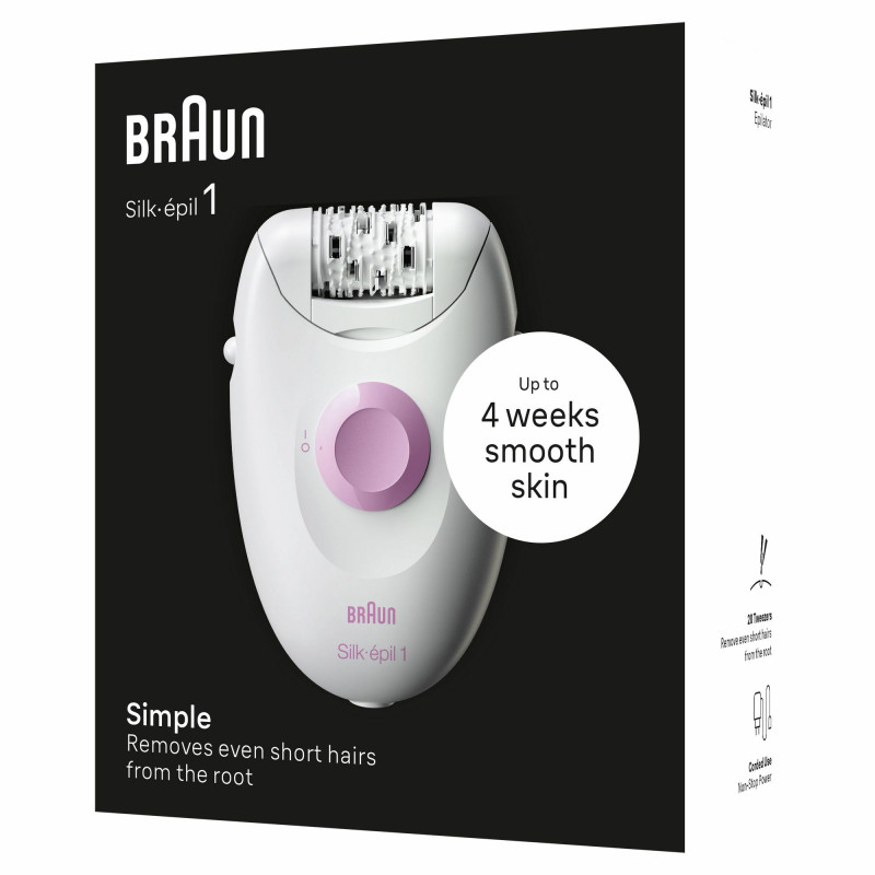 Braun Silk-épil 1 SE1-000 Depiladora (branco/rosa) 7500435224949