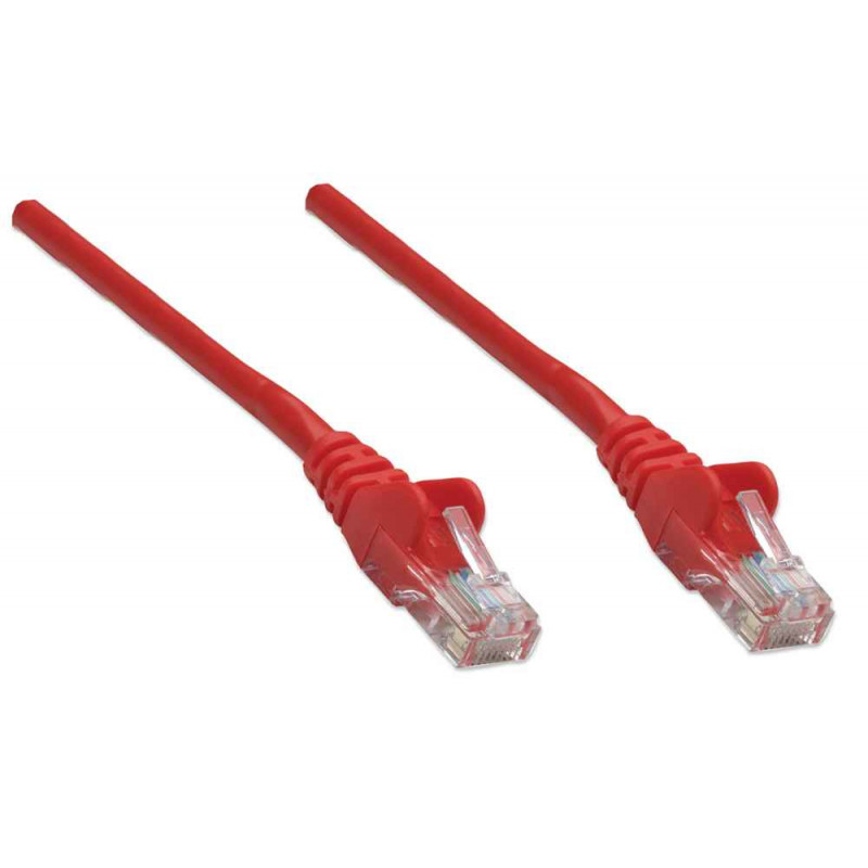 Intellinet Cabo de rede Cat6 UTP, RJ45, moldado, 1,5 m, vermelho 342155