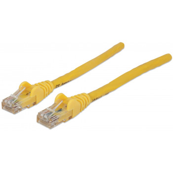 Intellinet Cabo de rede Cat6 UTP, 2 x RJ45, bainha anti-dobra moldada, 15,0 m, amarelo (342407)