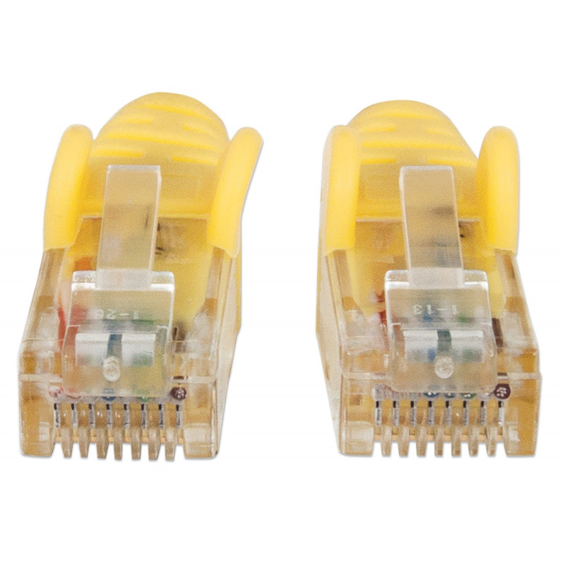 Intellinet Cabo de rede Cat6 UTP, 2 x RJ45, bainha anti-dobra moldada, 15,0 m, amarelo (342407)