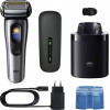 Braun NEVO 17000cc Máquina de barbear elétrica com estação Clean&Charge, 5 modos, cabeça de corte 360°, cromado/prateado 349659