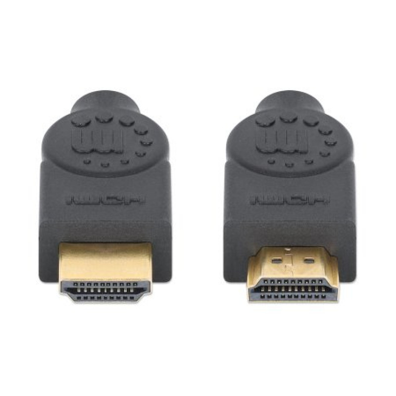 Cabo HDMI High-Speed com Ethernet MANHATTAN CL3 4K@60Hz para instalações encastradas, 10 m, Preto 356992