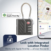 Cellularline TRACY LOCK Cadeado inteligente com rastreador Bluetooth via Apple Find My, preto 61302