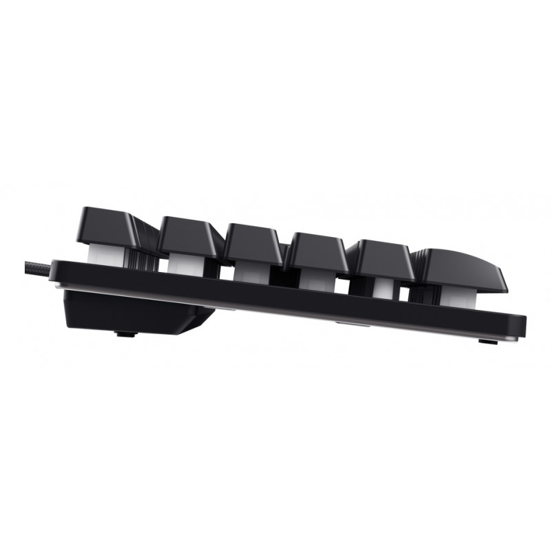 Teclado gaming Trust Gaming GXT833 THADO TKL - Tenkeyless, placa superior em metal, retroiluminação LED multicolorida, membrana, USB com fio