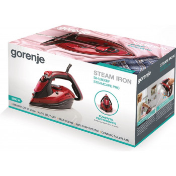 Gorenje SIH2800BF ferro de engomar a vapor 2800 W base cerâmica vermelho