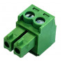 Conector Phoenix verde de 2 polos VIVOLINK, passo 5,08 mm, ligação por parafuso, 12 A, 320 V