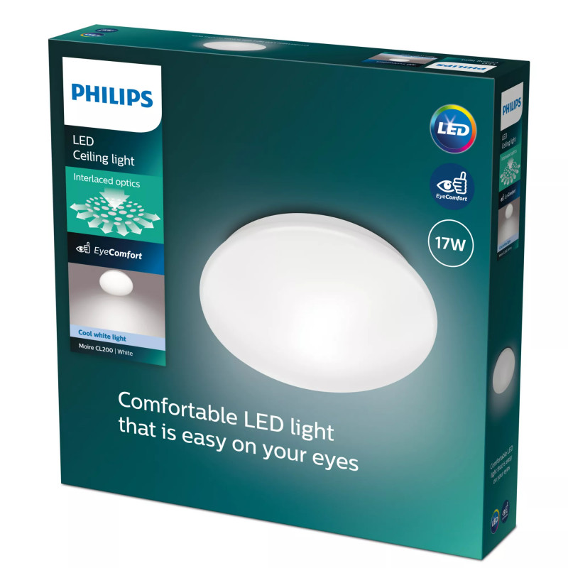 Lâmpada de teto LED Philips Moire 17W 1900lm 4000K branco
