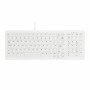Teclado USB com fio CHERRY Active Key MedicalKey AK-C7000F-U1-W/UK, branco/cinzento-claro, selado IP68, desinfetável