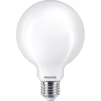 Lâmpada esférica LED Philips Classic 60W G93 E27 branco quente mate não regulável