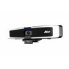 Barra de som de vídeo USB 4K AVer VB130 com iluminação inteligente, zoom digital 4x, campo de visão de 120°, rastreamento automático por IA, microfone beamforming, altifalante de 10W, PoE+