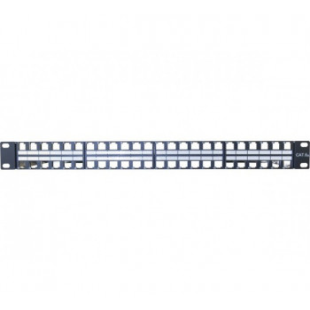 Dexlan suporte modular Keystone de 48 portas, 19 polegadas 2U, preto RAL 9005 258152