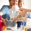 EMSA OPTIMA Recipiente retangular para alimentos secos 0,45 L transparente/branco com vedação de frescura, plástico sem BPA (3110600892)