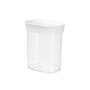 EMSA OPTIMA recipiente retangular para alimentos secos, 0,38 L, transparente com tampa branca, fecho hermético, sem BPA, 1 unid. 3110600891