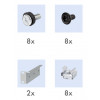 Prateleira de rack LogiLink 19 polegadas 1U profundidade ajustável 570 mm perfurada preta para armários de 800 mm de profundidade SF0800B