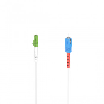 Hama cabo de patch de fibra ótica LC/APC para SC/UPC, 9 m, monomodo OS2, branco 00200767