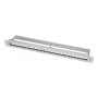 LogiLink painel de patch panel Keystone 19 polegadas, 24 portas, blindado, cinzento claro (RAL7035), 1U, para até 24 módulos Keystone, 1 unid. (NK4073)