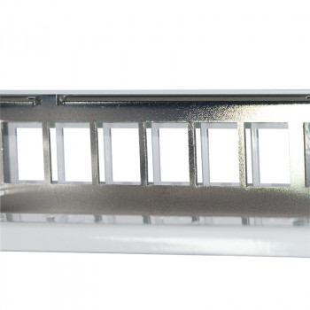 LogiLink painel de patch panel Keystone 19 polegadas, 24 portas, blindado, cinzento claro (RAL7035), 1U, para até 24 módulos Keystone, 1 unid. (NK4073)