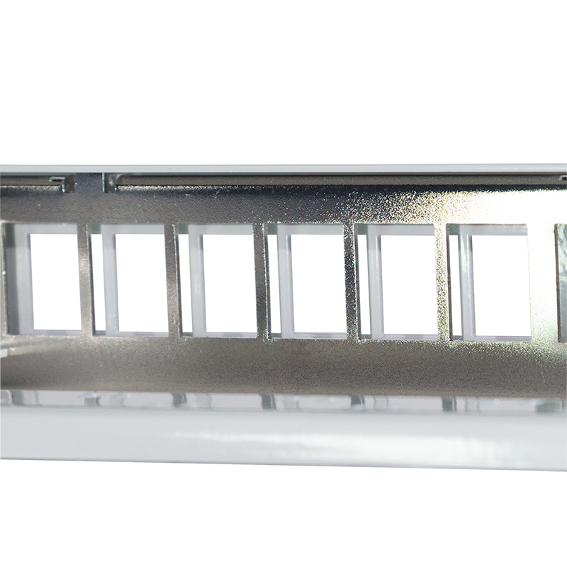 LogiLink painel de patch panel Keystone 19 polegadas, 24 portas, blindado, cinzento claro (RAL7035), 1U, para até 24 módulos Keystone, 1 unid. (NK4073)