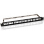 Microconnect PP-027 painel de patch panel 24 portas Cat6 UTP, 1U para rack, preto