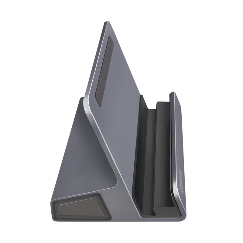 Docking station LogiLink UA0408 USB-C com suporte para tablet, HDMI 4K@60Hz, 100W PD, Gigabit Ethernet, prateado