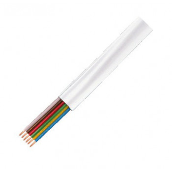 LogiLink CM06W Cabo telefónico ao metro 100 m plano 6 condutores branco interior