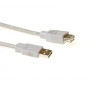 Cabo de extensão ACT SB2199 USB 2.0 1m marfim ficha USB-A para conector fêmea USB-A