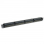 Patch panel ACT 24 portas CAT6 UTP 45° angular, 1U, preto (PP1013)