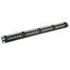 Patch panel ACT 24 portas CAT6 UTP 45° angular, 1U, preto (PP1013)