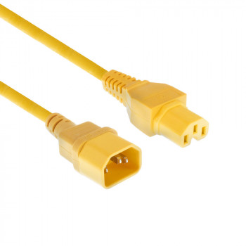 ACT cabo de alimentação C14 - C15 amarelo 1,2 m (AK5307)