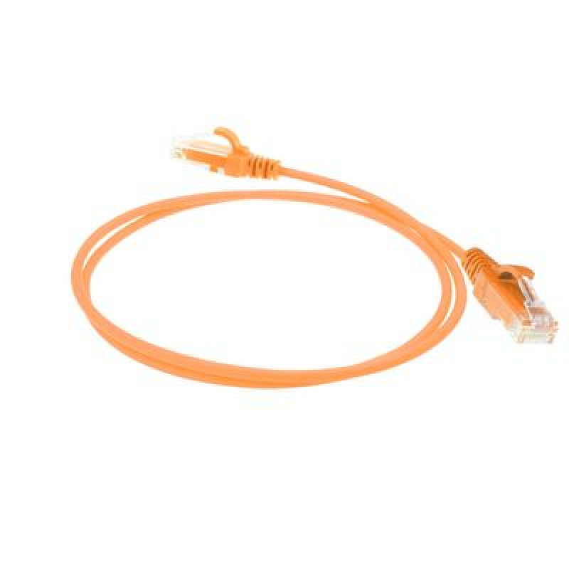 ACT 1,5m cabo de rede LSZH U/UTP CAT6 Datacenter Slimline Snagless laranja com fichas RJ45 (DC9151)